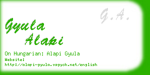 gyula alapi business card